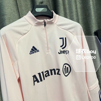 fynu2021秋冬季尤文图斯粉色半拉训练服c罗足球服波衫队服出场服套装