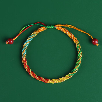 辰晟端午节朱砂五彩绳全家福五色线小粽子手工编织彩绳儿童宝宝手链