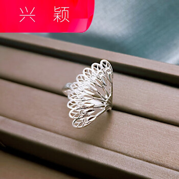 礼物】银戒指女999银个性夸张银活开口戒民族国 翅膀戒批【图片 价格