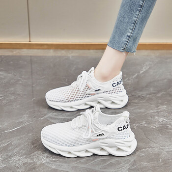 361断码夏季软底大网眼运动鞋女中学生体育跑步鞋大码4142不累脚白色