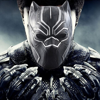 黑豹头套 面具英雄头套闪电侠cosplay漫威美国队长3头盔派对 黑豹面具