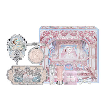 花知晓【圣诞礼物】天鹅芭蕾彩妆套装礼盒唇釉腮红送女友礼物 白羽礼盒