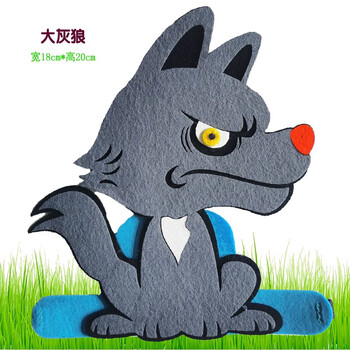 佳依乐三只小猪头饰道具大灰狼卡通帽子草房子头套头箍儿童装扮演出