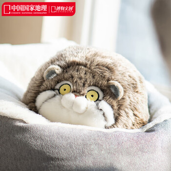 博物文创大圆宝兔狲 毛绒玩具玩偶公仔 生日礼物女生儿童毛绒玩具