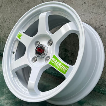 靠森适用于1415161718寸本田思域大众奥迪a4翼神丰田te37改装轮毂白色