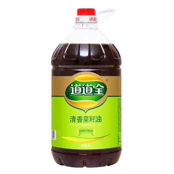 道道全菜籽油 食用油 清香菜籽油 物理压榨非转基因 4L*1桶