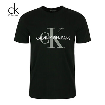 calvinklein凯文克莱ck专柜男装时尚圆领短袖棉质t恤衫夏黑色s80100斤