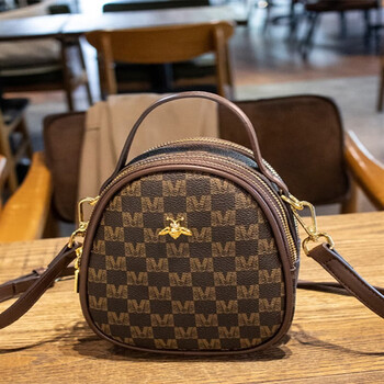 酷奇女包香港今年流行老花手提包包女春秋季新款时尚斜挎包小蜜蜂包