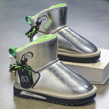 男童雪地靴2022新款冬季儿童大棉鞋皮毛一体防滑防水加绒加厚保暖34码