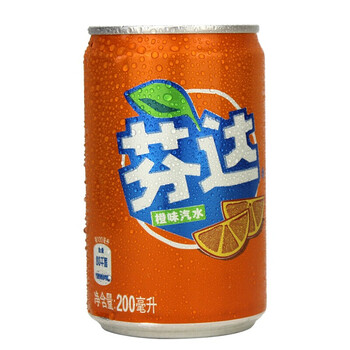 可口可乐(coca-cola) 芬达fanta mini橙味汽水迷你摩登罐碳酸饮料