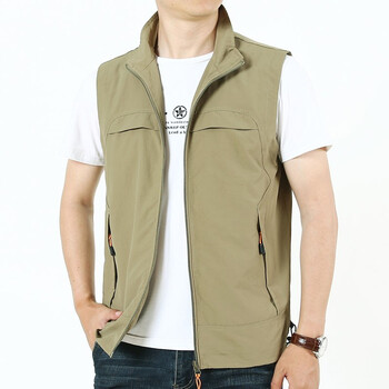 吉普春夏马甲男装立领工装休闲背心马甲/背心