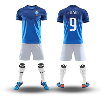 速胜2021巴西球衣内马尔足球服套装男潮儿童定制10号训练比赛队服印字