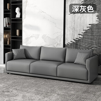 沙发沙发小户型简约现代公寓客厅卧室服装店出租屋双三人科技 深灰色