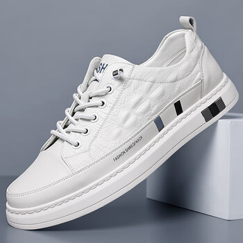 百丽牧貂男鞋2023新款春秋夏季潮流百搭小白鞋子男士休闲板鞋轻奢鞋