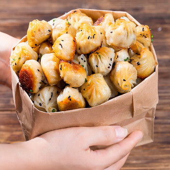 福鼎拇指生煎包商用摆摊速冻早餐半成品小吃珍珠小笼包子方便速食