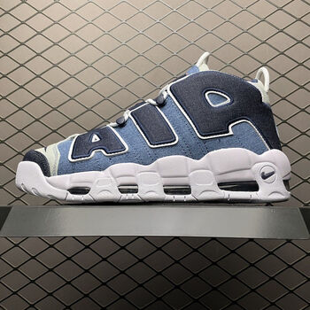 air more uptempo 大air皮蓬蓝白复古气垫缓震高帮男女文化篮球鞋 蓝
