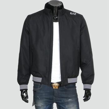 阿玛尼armani男士休闲立领夹克外套修身加绒加厚保暖秋冬新款黑色xl