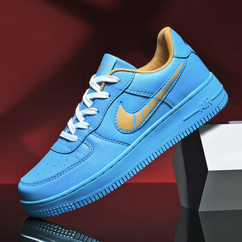 耐克nike air force 1af1空军一号骨白冰蓝荧光绿板鞋低帮官网电玩