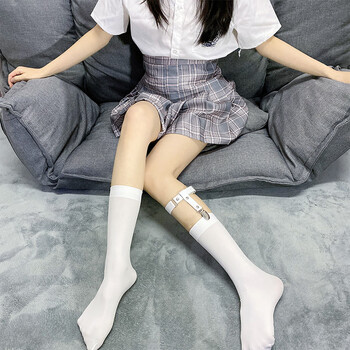 长筒袜女日系小腿袜性感腿环短筒长袜子学生吊袜带中筒潮 中筒袜 腿环