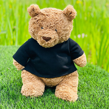 【官方旗舰】jellycat巴塞罗熊小熊衣服同款胖胖熊娃衣罗那熊 黑色t恤