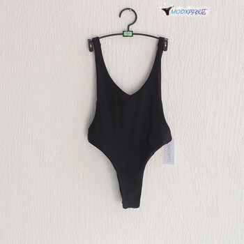 高叉泳衣连体衣死水库小可折扣性感的泳装女连体漏背高叉时尚印花泳衣