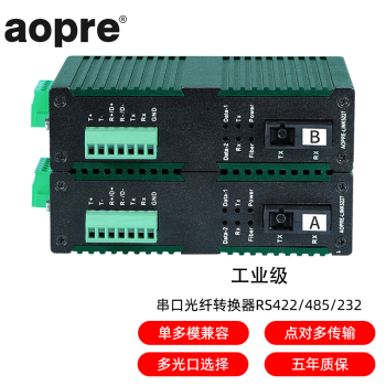 AOPRE-LINK5227(欧柏互联)工业级商用级RS232/422/485串口光纤转换器/收发器 工业级RS-232/422/485串口光纤转换器 FC接口