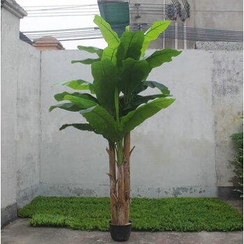 仿真芭蕉树盆景香蕉树客厅植物盆栽落地花假树室内摆件大型绿植2 8米三杆 图片价格品牌报价 京东