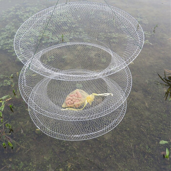 折叠钓龙虾神器螃蟹鱼虾笼专用三层抓小龙虾捉龙虾网笼钓捕龙虾网5个