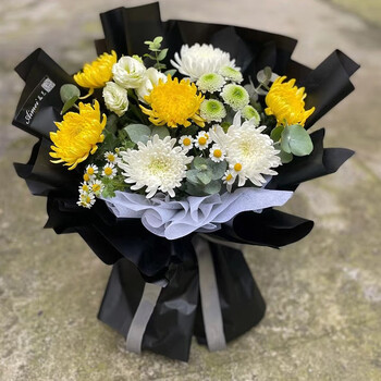鲜花情清明中元节菊花祭祀鲜花花束扫墓祭奠追悼念花圈鲜花当地同城