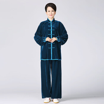 大业亨通 春秋季太极服 加厚太极服 成年男女太极服练功服 新款纯色