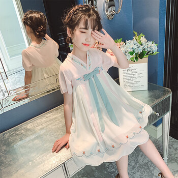 迪赛女儿童汉服女童仙女裙古装唐装中国风小女孩超仙襦裙夏季古风