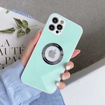 苹果12新款手机壳液态玻璃漏标金属圈lens男款iphone12promax保护套骏