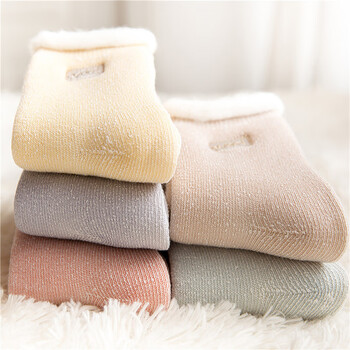 abnikece厚袜子女冬季加绒加厚保暖睡眠毛巾月子袜产后棉秋冬居家地板