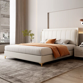 5m实木床简约家具-9908