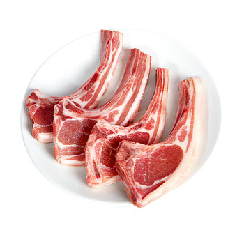 羊小柒 宁夏滩羊肉 生鲜羔羊肉串 法式羊排 羊腿肉 烧烤食材 羔羊法式羊排16-20支