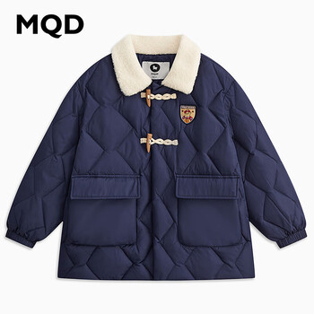 MQD 马骑顿 男童舒适中长款羽绒服 藏青色 尺码齐全