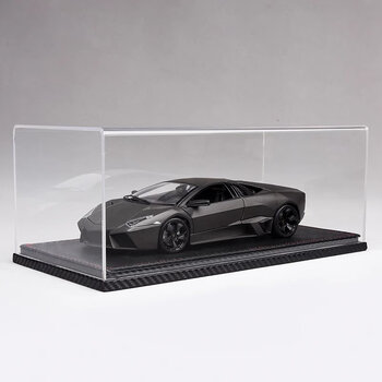 车模收藏摆件玩具礼物男静态模型 兰博基尼雷文顿-黑 宇宙黑展示盒