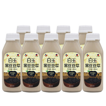猫乐鱼北京白玉豆浆280ml9瓶黑豆豆浆甜味2套餐早餐瓶装饮品甜味