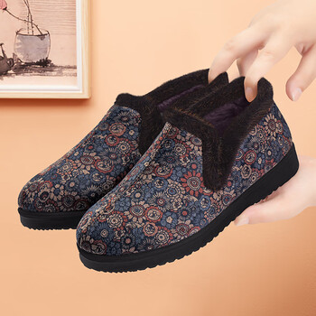 羽若清莎老北京棉鞋女加绒加厚老人鞋女老太太保暖鞋子布鞋冬奶奶棉靴