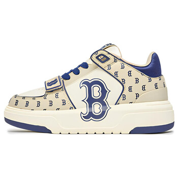 美职棒mlbchunkylinerbasic波士顿红袜队防滑耐磨低帮板鞋男女棕白365
