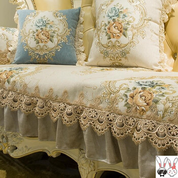 u型沙发套罩 欧式沙发套沙发罩全套双妃位沙发垫组合u型防滑布料四季