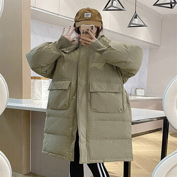 揣素袄子羽绒服女长款高中生小个子青少女初中生大学生冬季外套冬天穿