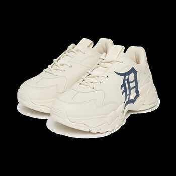 txs mlb ny官方 老爹鞋休闲运动增高厚底松糕鞋子男女百搭潮 白色老虎