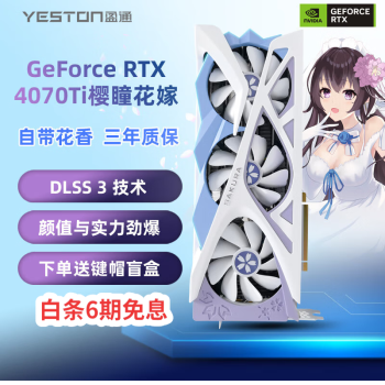 盈通（yeston）GeForce  RTX4070Ti  电竞游戏光追显卡 RTX4070Ti -12G D6X 樱瞳花嫁