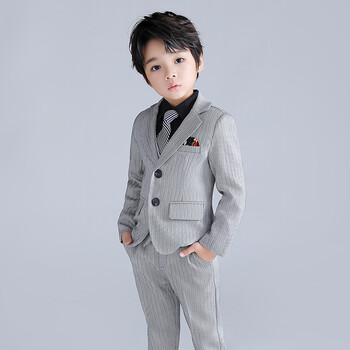男套装小主持人服装演出服钢琴表演服小孩春秋西装正装休闲毕业校服