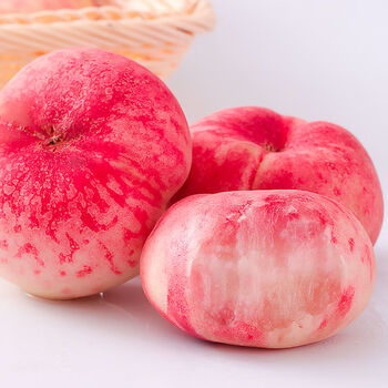 图石果记山东烟台红蟠桃毛扁桃当季现摘水果新鲜桃子3斤5斤装整箱批5