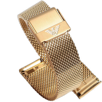 阿玛尼表带钢带男女摩天轮满天星表链ar1925 1926 1908 1909 金色