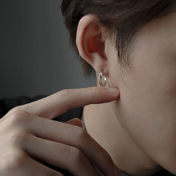 宝米瑞莫比乌斯耳钉男士耳环单只痞帅学生耳钉新款个性网红耳饰品送