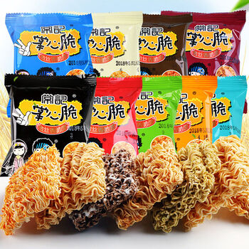 掌心脆点心面干脆面独立小包装单包约25g麻辣多口味方便面掌心脆20包