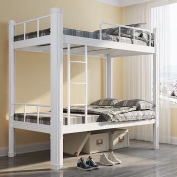 上下铺铁床高低床双层员工宿舍床加厚拼接床成人学生架子床 双层高180